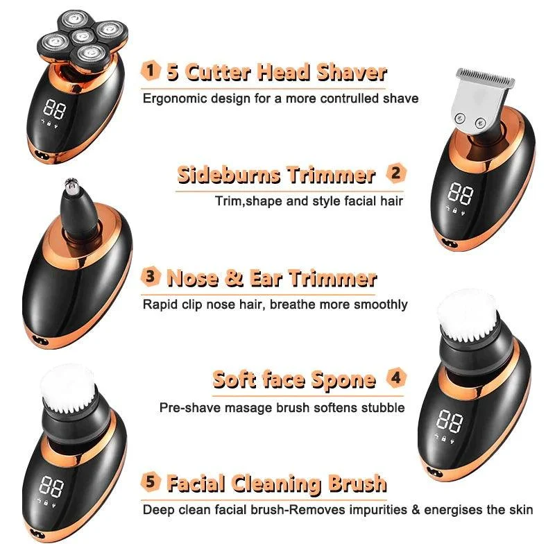5 in 1 Rechargeable Electric Shaver Pro -  - #tag1#