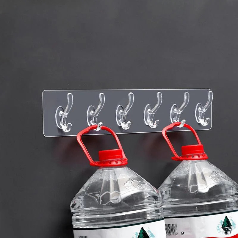 6_Hooks_Multifunctional_Self_Adhesive_Hooks_No_Drill_Wall_Transparent_Hanger_-_-_tag1_-4124286 6 Hooks Multifunctional Self Adhesive Hooks No Drill Wall Transparent Hanger - - #tag1#