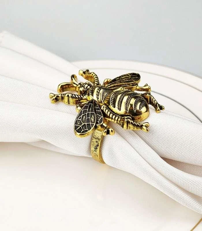 6 Pcs Set Bumble Bee Napkin Rings 5.7cm -  - #tag1#