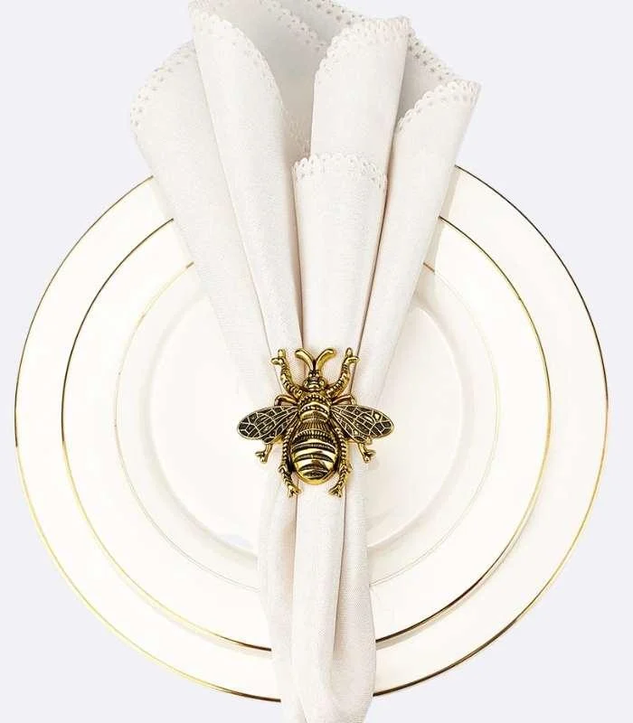 6 Pcs Set Bumble Bee Napkin Rings 5.7cm -  - #tag1#
