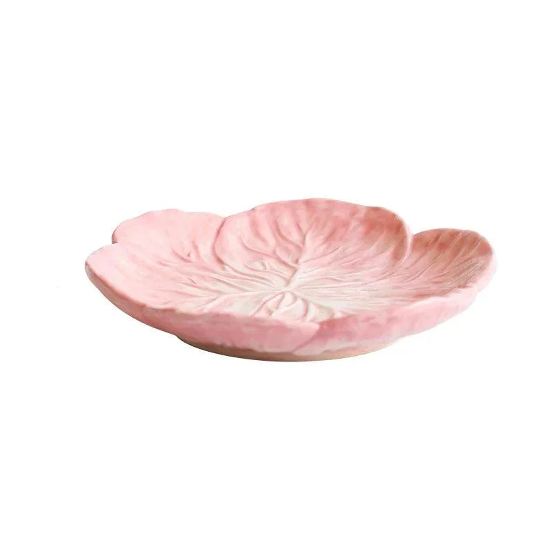 VerdeLeaf - Ceramic salad plate with cabbage - ISTANBULLU LTD