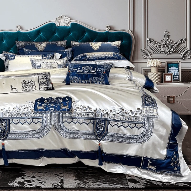 7-descript-chic-decorator-upholstery-quality-tassels-bedding-blue-silver-patchwork-luxury-embroidery-duvet-cover-bedspread-sheet-pillowcase 7 Descript Chic Decorator Upholstery Quality Tassels Bedding Blue Silver Patchwork Luxury Embroidery Duvet Cover Bedspread Sheet Pillowcase