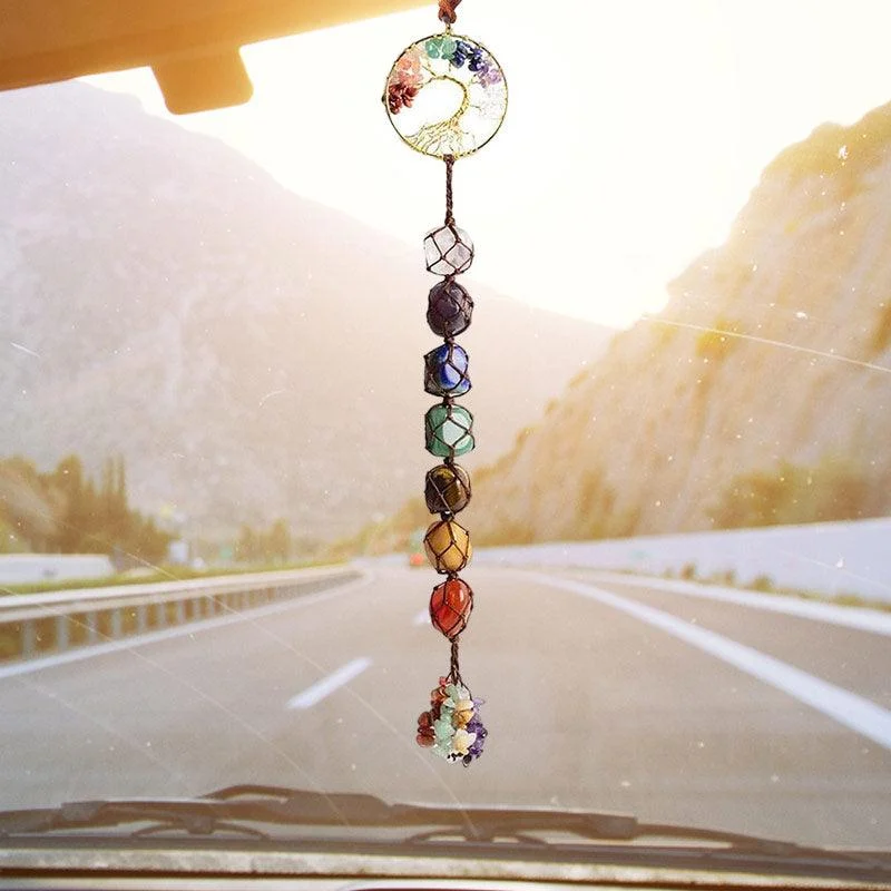 7 Chakra Stone Healing Crystal Tree of Life Decoration - - #tag1#