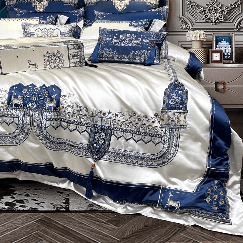 8-descript-chic-decorator-upholstery-quality-tassels-bedding-blue-silver-patchwork-luxury-embroidery-duvet-cover-bedspread-sheet-pillowcase 8 Descript Chic Decorator Upholstery Quality Tassels Bedding Blue Silver Patchwork Luxury Embroidery Duvet Cover Bedspread Sheet Pillowcase