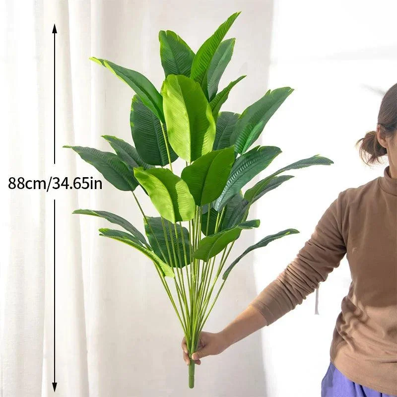 88cm-24Leaves-Large-Tropical-Palm-Tree-Fake-Banana-Plants-Leaves-Real-Touch-Strelizia-Plastic-Monstera-Plant_a6fb54f2-edf8-44f9-a805-032071bdd50e TropicEase - Tropical palm tree made of plastic - ISTANBULLU LTD
