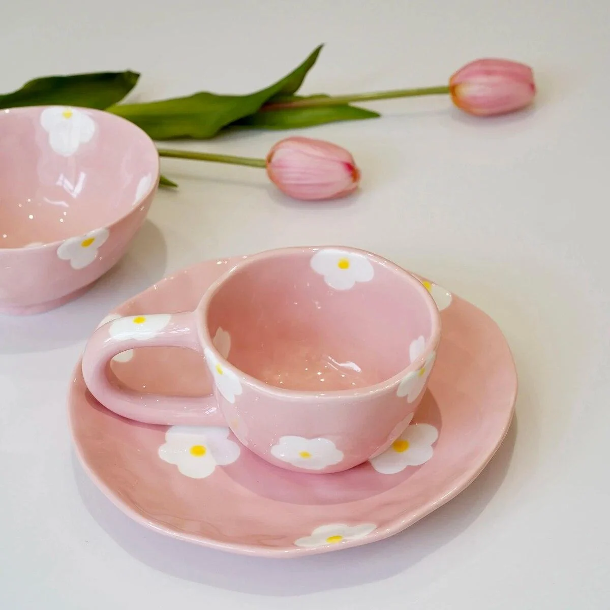 90_s_Set_Daisy_Teacup_Set_-_-4117669 90's Set Daisy Teacup Set -