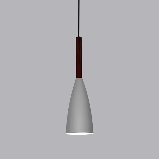 9_1-2_Wide_Aluminum_Wood_Pendant_Light_-_-_tag1_-4119061 9 1/2" Wide Aluminum & Wood Pendant Light - - #tag1#