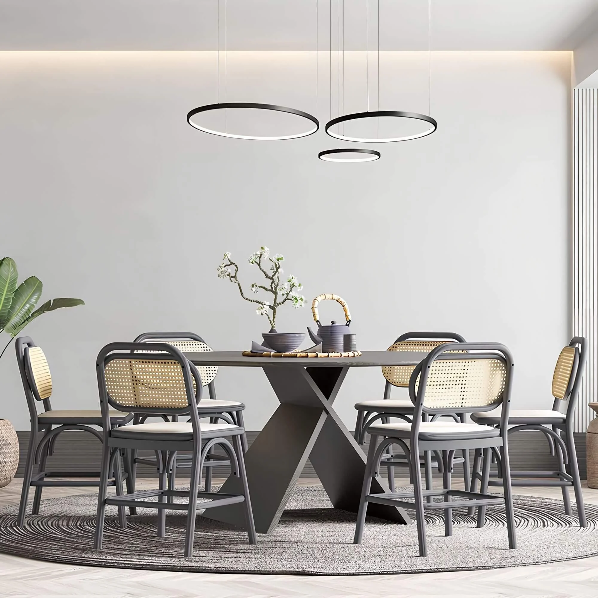 Aldona Ring Led Deckenleuchte Dimmbar Fur Wohn Esszimmer