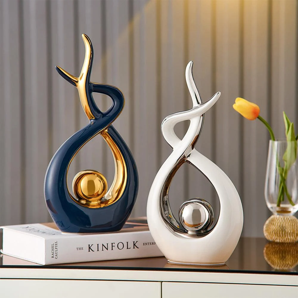 Abstract Sculpture Ceramic Statue Nodic Home Decoration Accessories Luxury Living Room Decoration Art Figurines For Interior 851477ec D21e 4cb9 8011 F88b9c406429