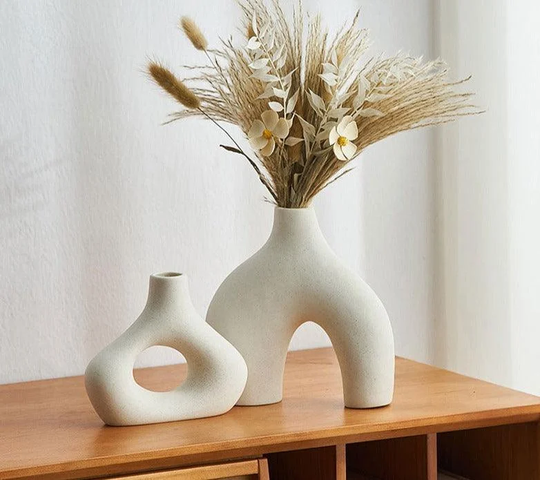 Abstract_Ceramic_Hollow_Ring_Vase_For_Pampas_-_-4118064 Abstract Ceramic Hollow Ring Vase For Pampas -
