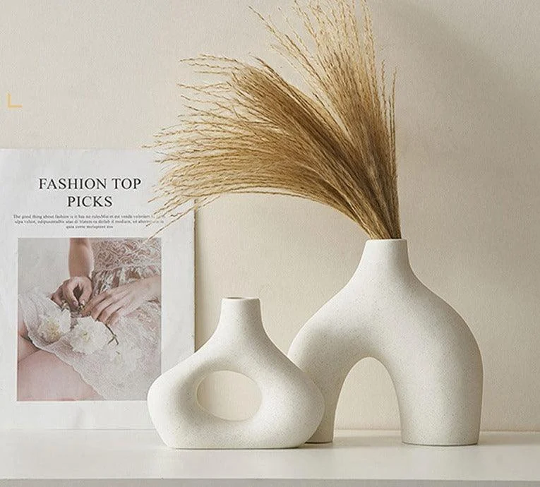 Abstract_Ceramic_Hollow_Ring_Vase_For_Pampas_-_-4118070 Abstract Ceramic Hollow Ring Vase For Pampas -