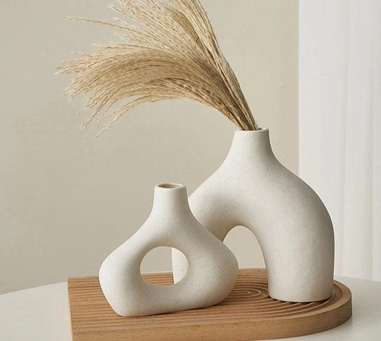Abstract_Ceramic_Hollow_Ring_Vase_For_Pampas_-_-4118074 Abstract Ceramic Hollow Ring Vase For Pampas -
