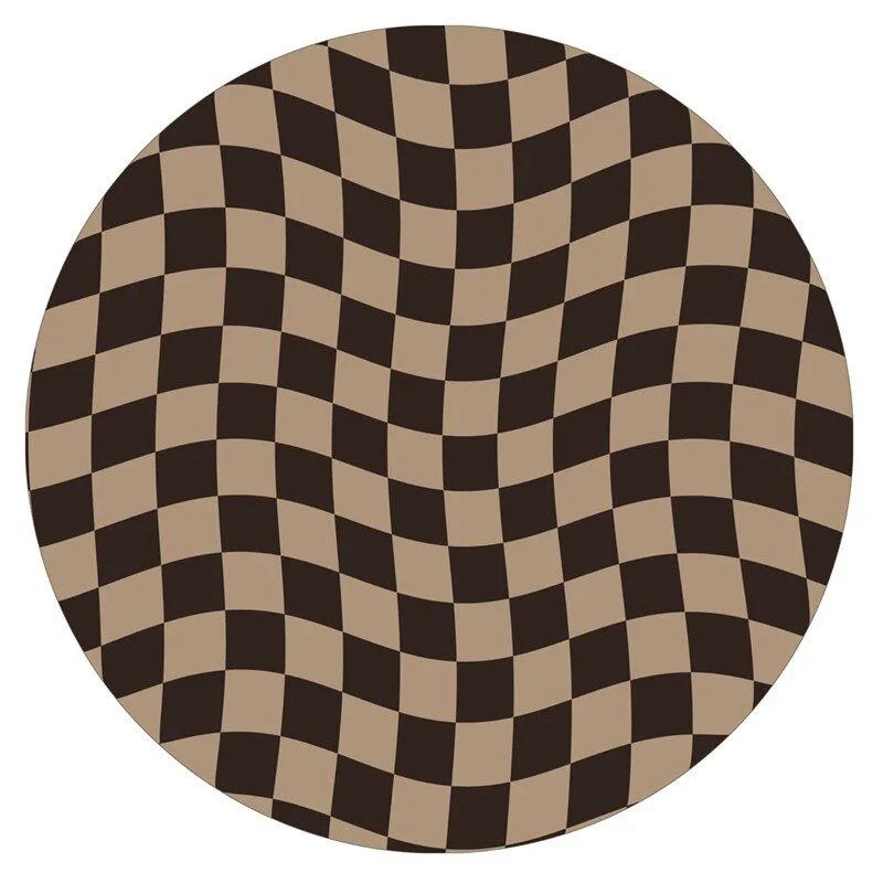 Abstract_Chequerboard_Design_Circular_Rug_-_-_tag1_-4126038 Abstract Chequerboard Design Circular Rug - - #tag1#