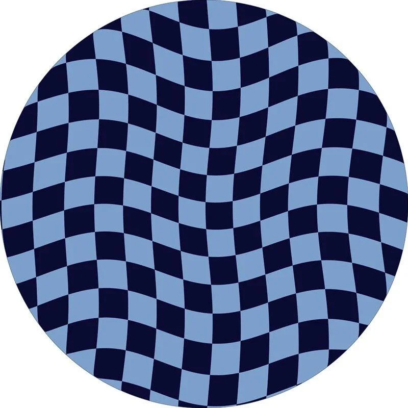 Abstract_Chequerboard_Design_Circular_Rug_-_-_tag1_-4126070 Abstract Chequerboard Design Circular Rug - - #tag1#