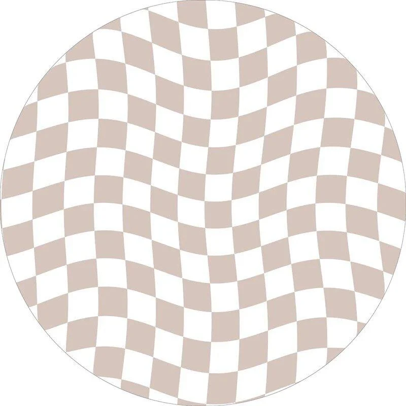 Abstract_Chequerboard_Design_Circular_Rug_-_-_tag1_-4126075 Abstract Chequerboard Design Circular Rug - - #tag1#