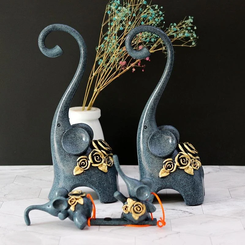 Abstract_Elephant_Family_Figurines_-_-4118334 Abstract Elephant Family Figurines -