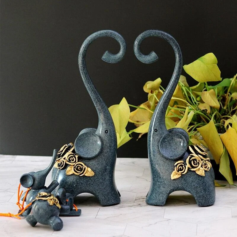 Abstract_Elephant_Family_Figurines_-_-4118337 Abstract Elephant Family Figurines -