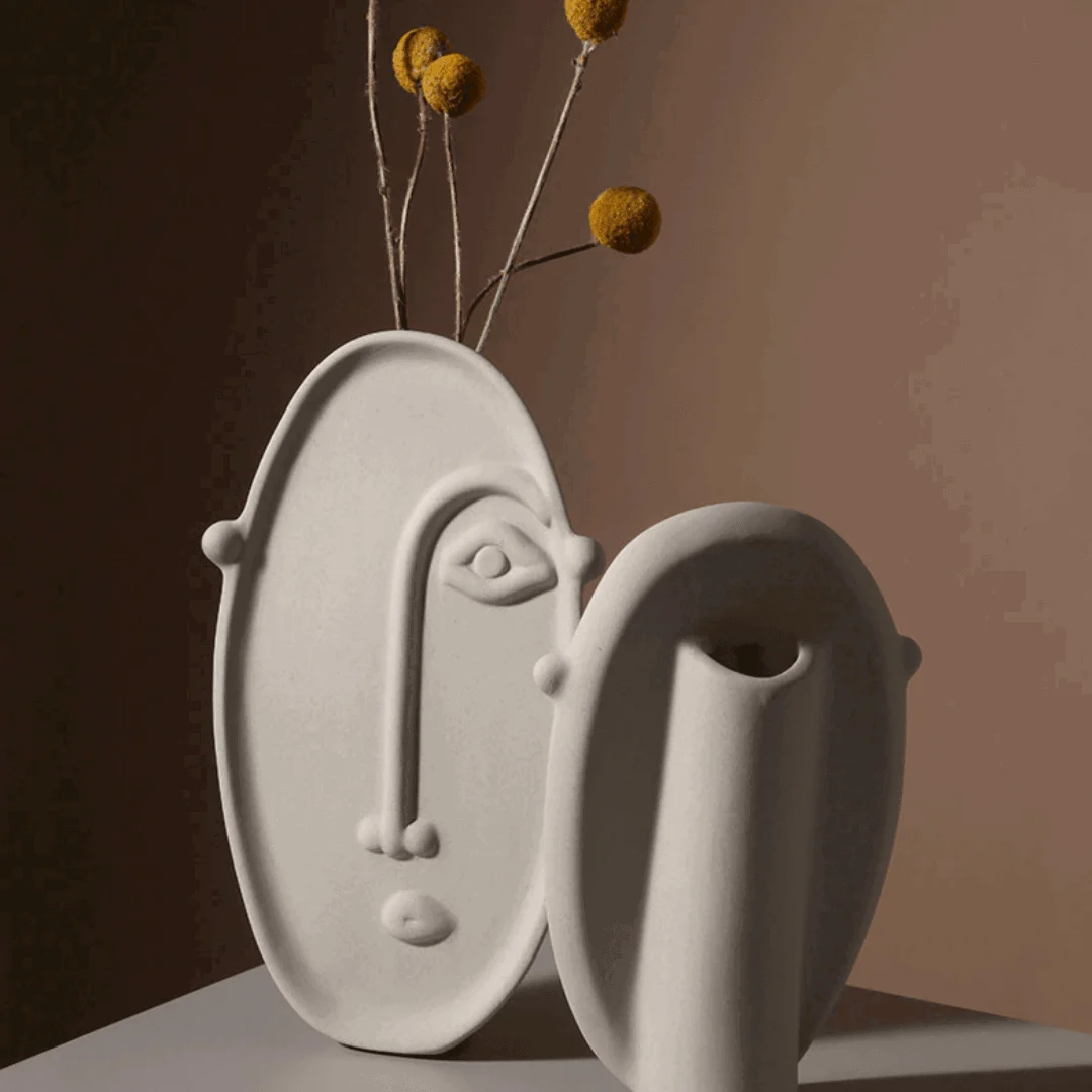 Abstract Face Vase -