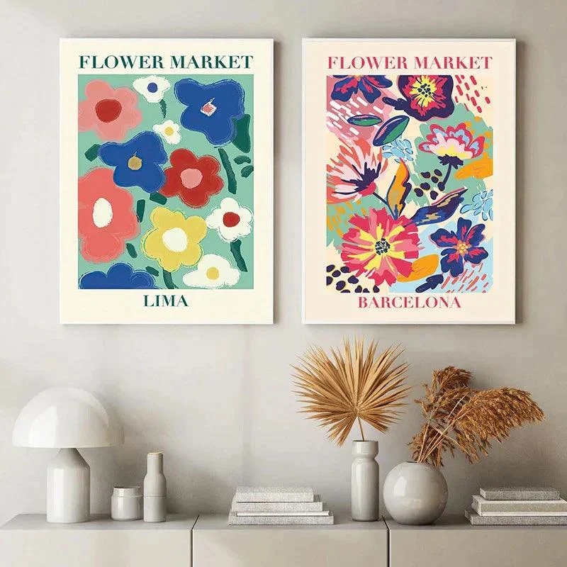 Abstract Flower Wall Canvas Art -