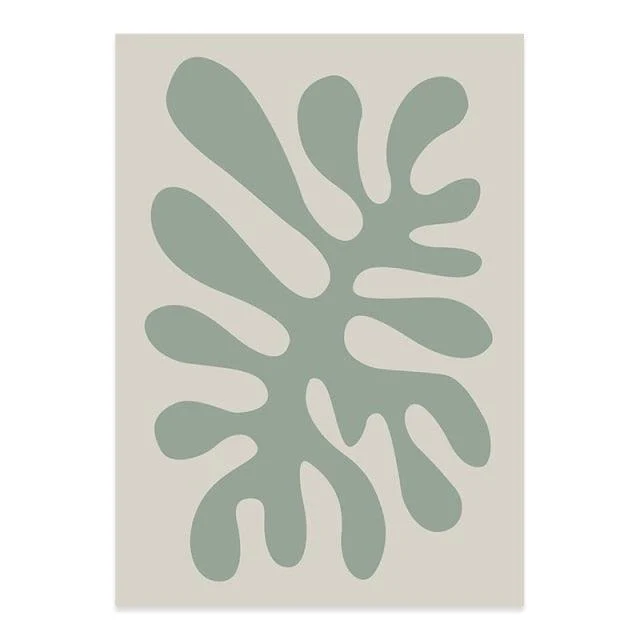 Abstract Green Line Art Canvas -