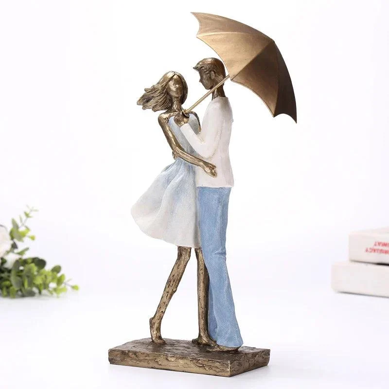 Abstract_Metal_Umbrella_Couple_Statue_-_-4118986 Abstract Metal Umbrella Couple Statue -