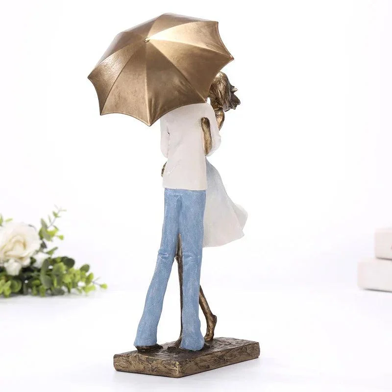 Abstract_Metal_Umbrella_Couple_Statue_-_-4118988 Abstract Metal Umbrella Couple Statue -