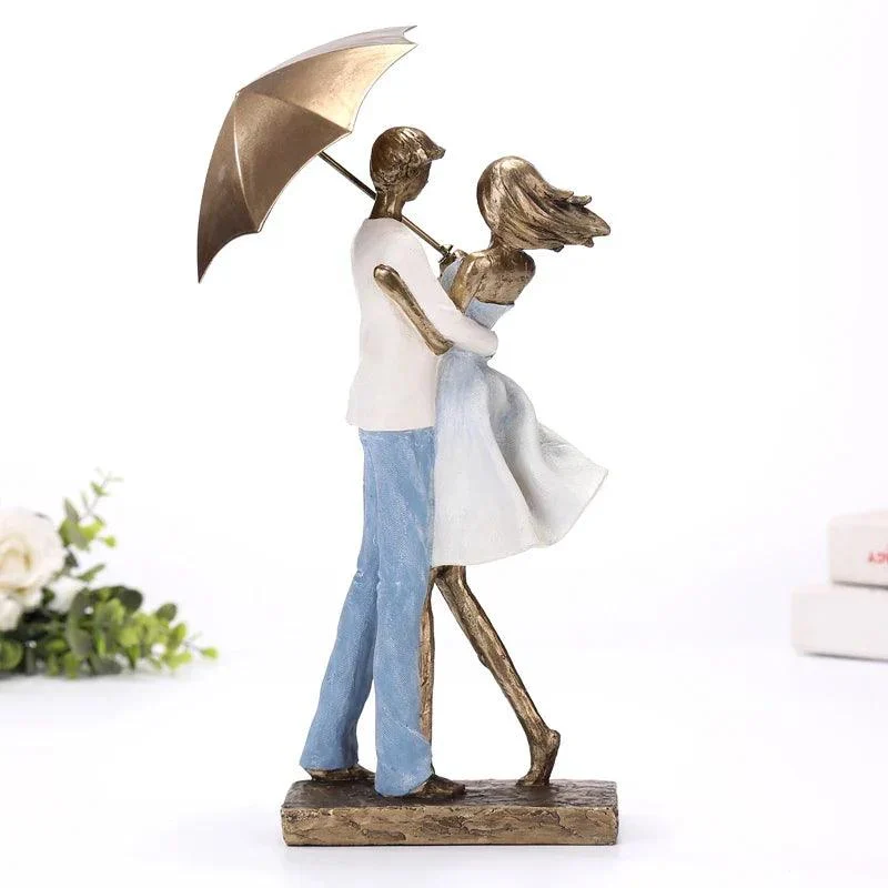 Abstract_Metal_Umbrella_Couple_Statue_-_-4118991 Abstract Metal Umbrella Couple Statue -