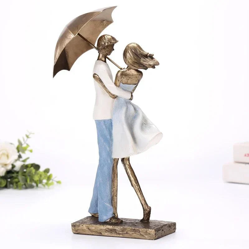 Abstract_Metal_Umbrella_Couple_Statue_-_-4118994 Abstract Metal Umbrella Couple Statue -