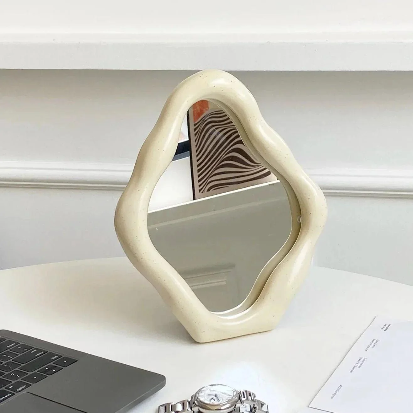 Abstract Oval Shape Dresser Mirror - - #tag1#