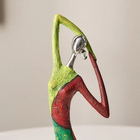 Abstract_Painted_African_Woman_Figurine_Statue_-_-4119059 Abstract Painted African Woman Figurine Statue -