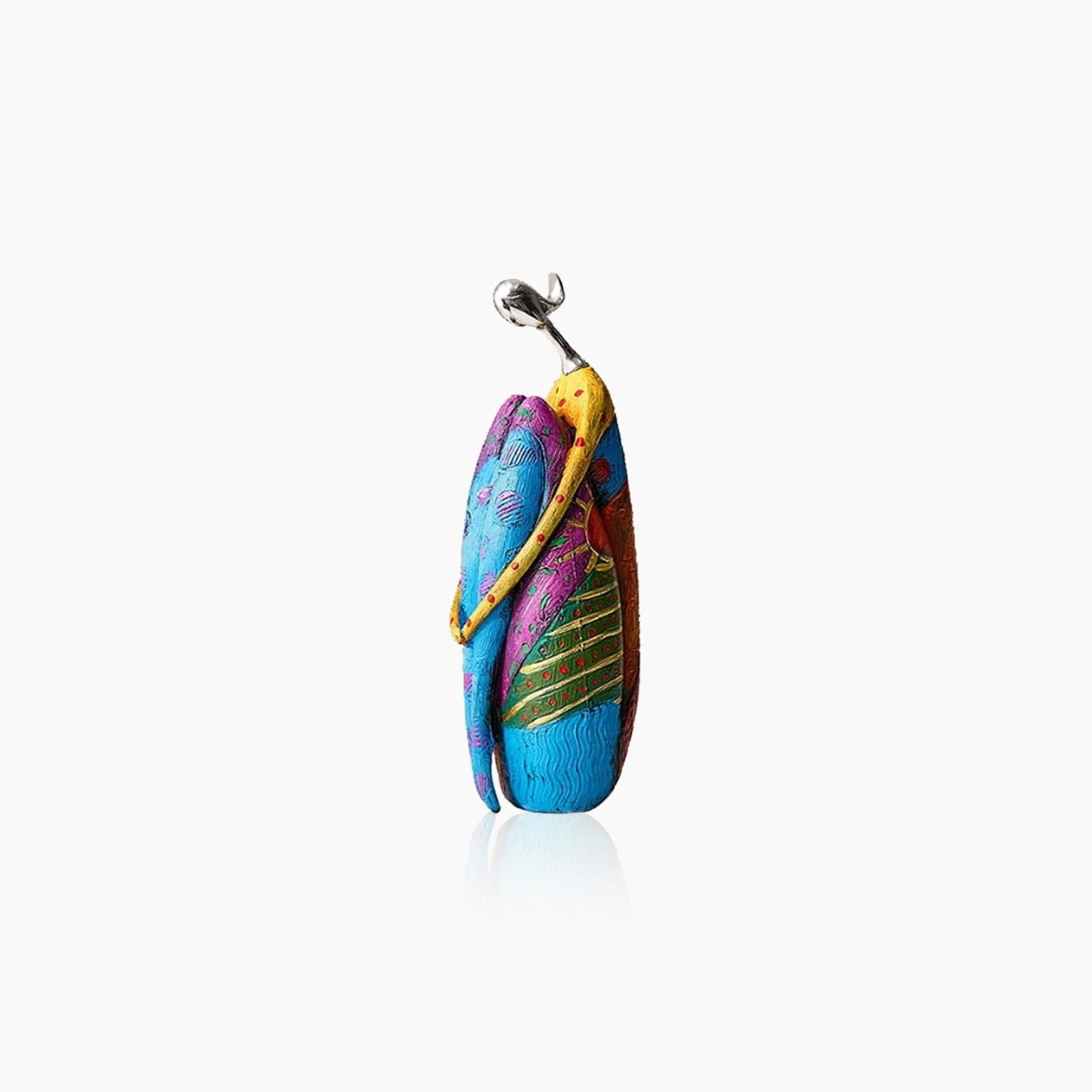 Abstract_Painted_African_Woman_Figurine_Statue_-_-4119071 Abstract Painted African Woman Figurine Statue -