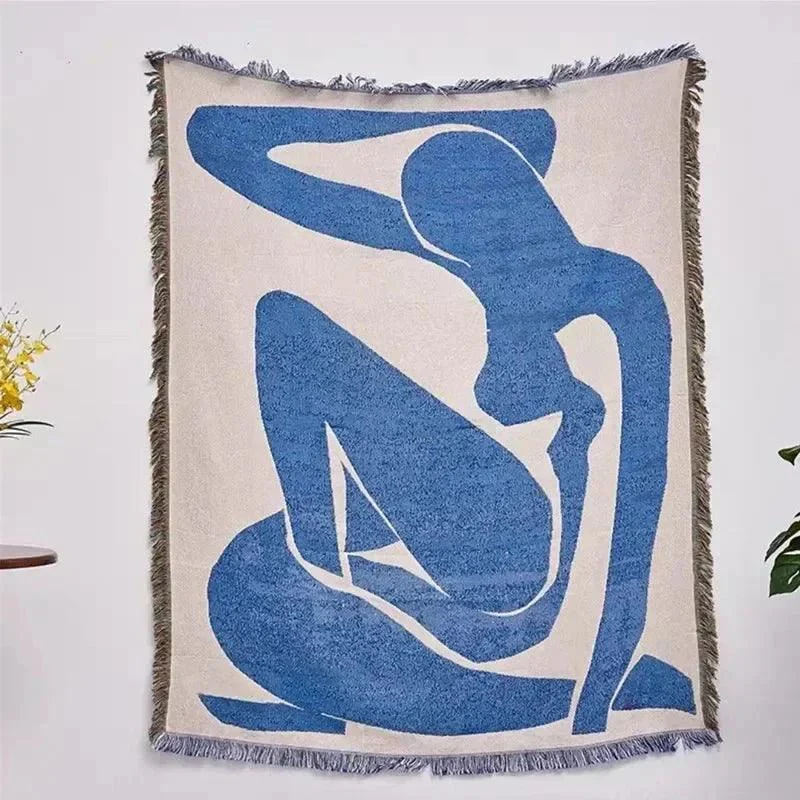 Abstract Tapestry Throw Blanket - - #tag1#