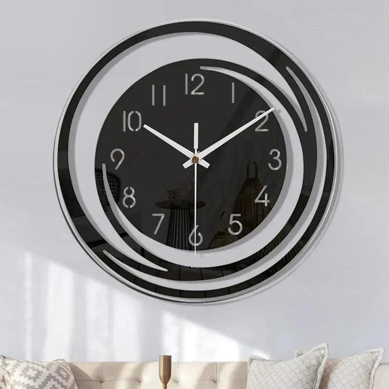 Acrylic wall clock - Scandinavian design - Black - clock - - #tag1#