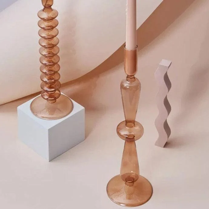 Aesthetic_Brown_Wavy_Candle_Holders_-_-4120113 Aesthetic Brown Wavy Candle Holders -