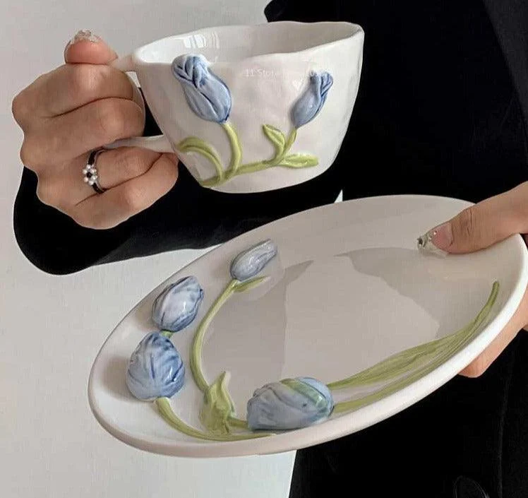 Aesthetic_Ceramic_Embossed_Tulip_Mug_Plates_-_-4120282 Aesthetic Ceramic Embossed Tulip Mug Plates -