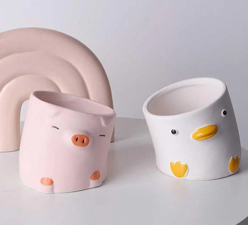 Aesthetic_Ceramic_Pig_Duck_Planter_Pot_-_-4120346 Aesthetic Ceramic Pig Duck Planter Pot -