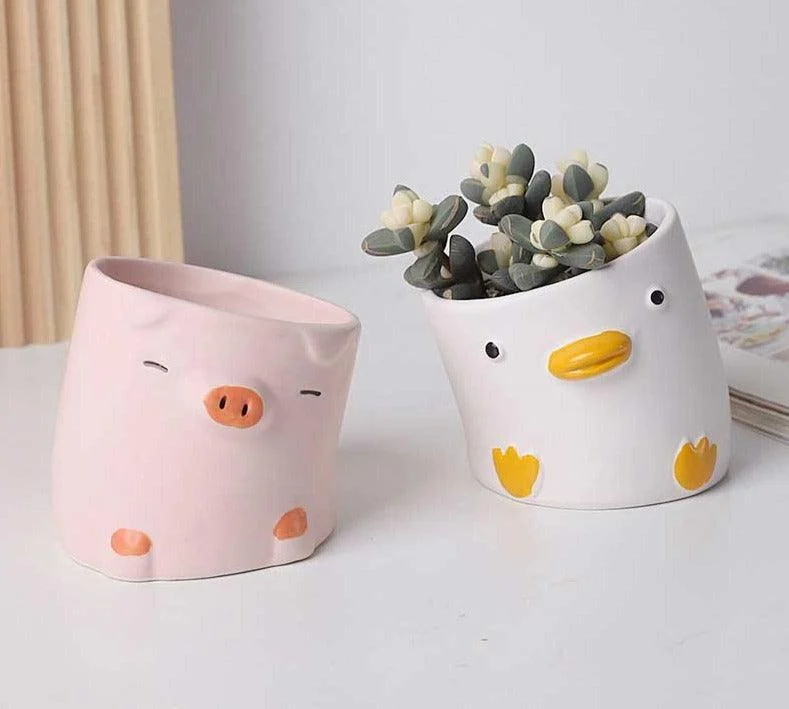Aesthetic_Ceramic_Pig_Duck_Planter_Pot_-_-4120352 Aesthetic Ceramic Pig Duck Planter Pot -