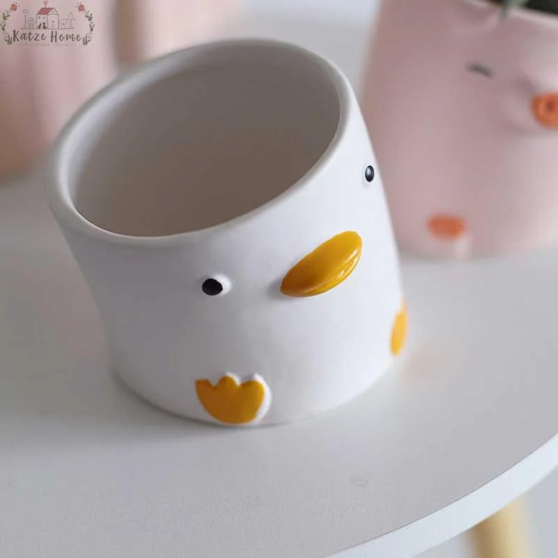 Aesthetic_Ceramic_Pig_Duck_Planter_Pot_-_-4120361 Aesthetic Ceramic Pig Duck Planter Pot -
