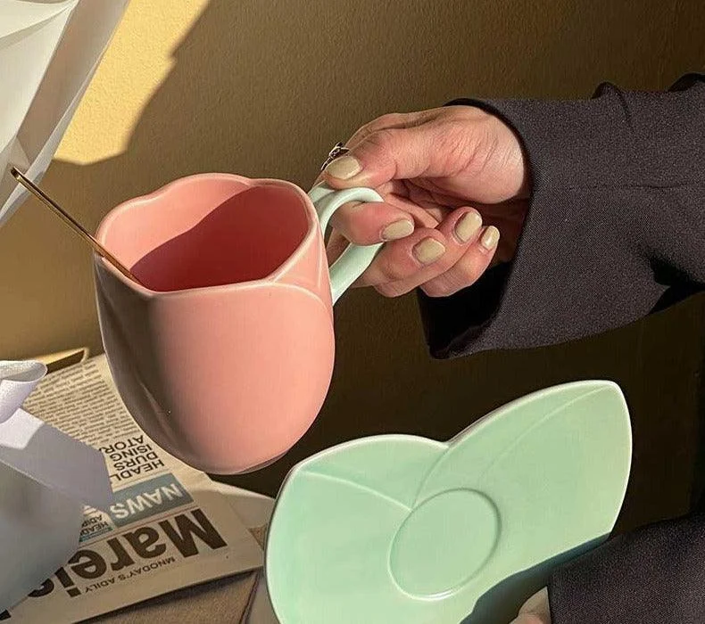 Aesthetic_Ceramic_Tulip_Shaped_Coffee_Mug_Saucer_Set_-_-4120412 Aesthetic Ceramic Tulip Shaped Coffee Mug Saucer Set -