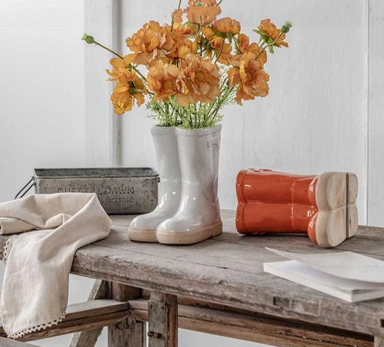 Aesthetic_Farmhouse_Ceramic_Rain_Boot_Vase_-_-4120616 Aesthetic Farmhouse Ceramic Rain Boot Vase -