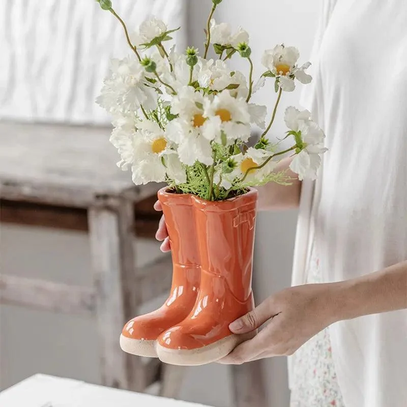 Aesthetic_Farmhouse_Ceramic_Rain_Boot_Vase_-_-4120619 Aesthetic Farmhouse Ceramic Rain Boot Vase -