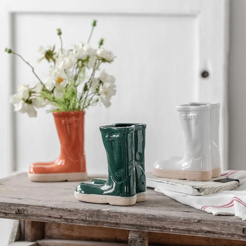 Aesthetic_Farmhouse_Ceramic_Rain_Boot_Vase_-_-4120623 Aesthetic Farmhouse Ceramic Rain Boot Vase -