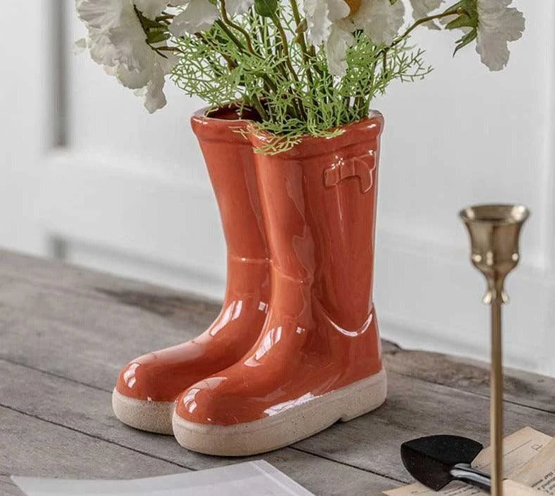 Aesthetic_Farmhouse_Ceramic_Rain_Boot_Vase_-_-4120642 Aesthetic Farmhouse Ceramic Rain Boot Vase -