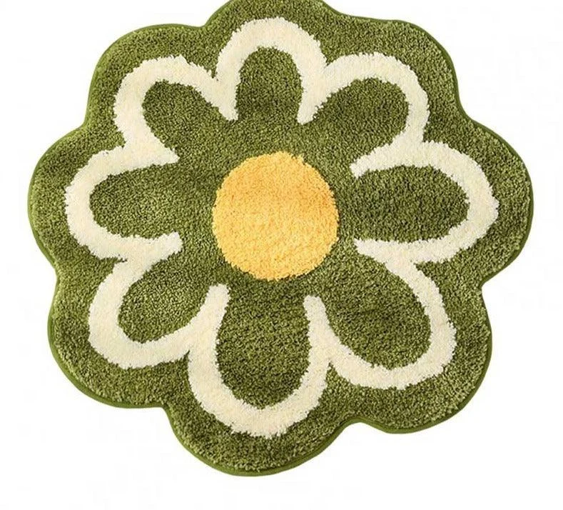 Aesthetic_Green_Flower_Shaped_Rugs_-_-4120929 Aesthetic Green Flower Shaped Rugs -
