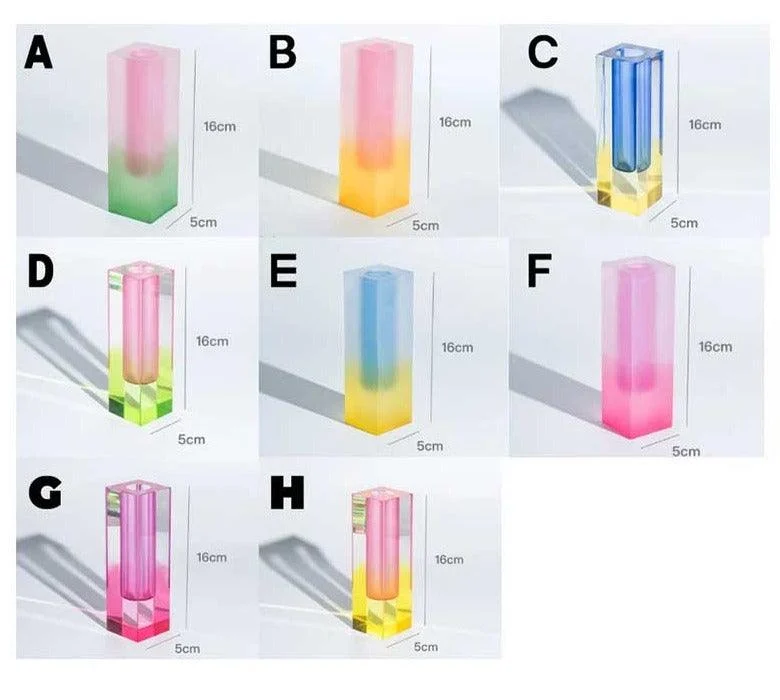 Aesthetic Iridescent Acrylic Rainbow Vase -
