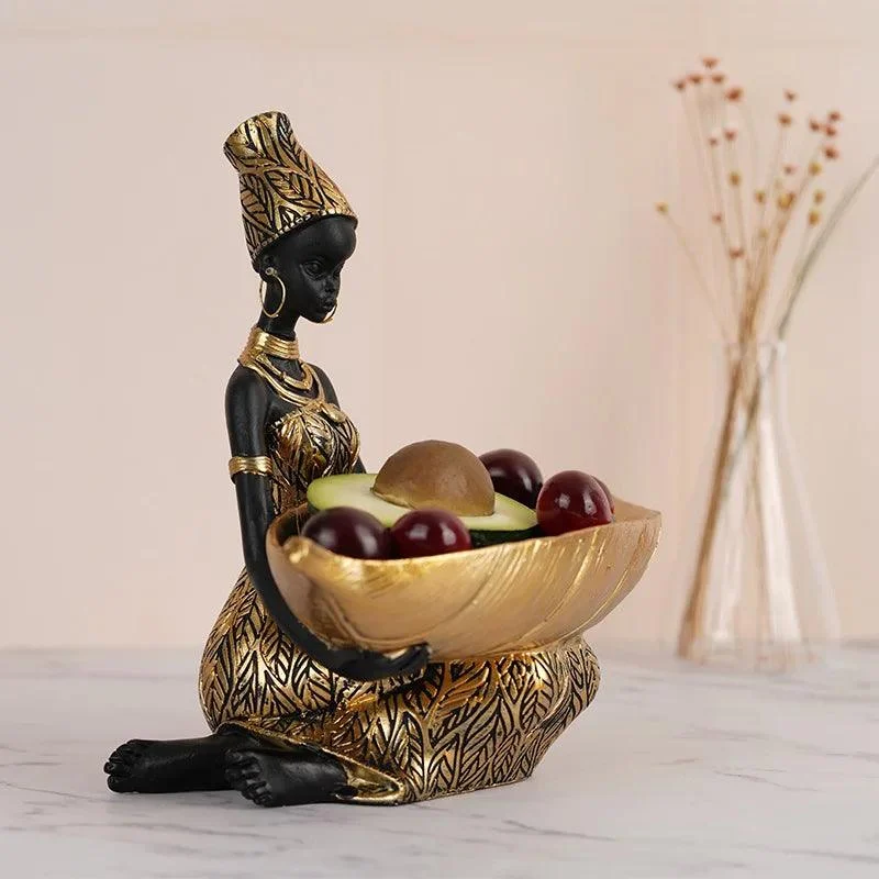 African_Tray_Girl_Sculpture_-_-4121919 African Tray Girl Sculpture -