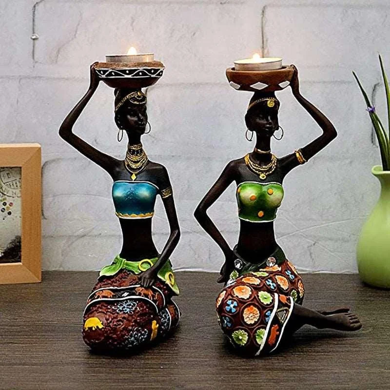 African_Women_Candle_Holder_Sculpture_-_-4121998 African Women Candle Holder Sculpture -