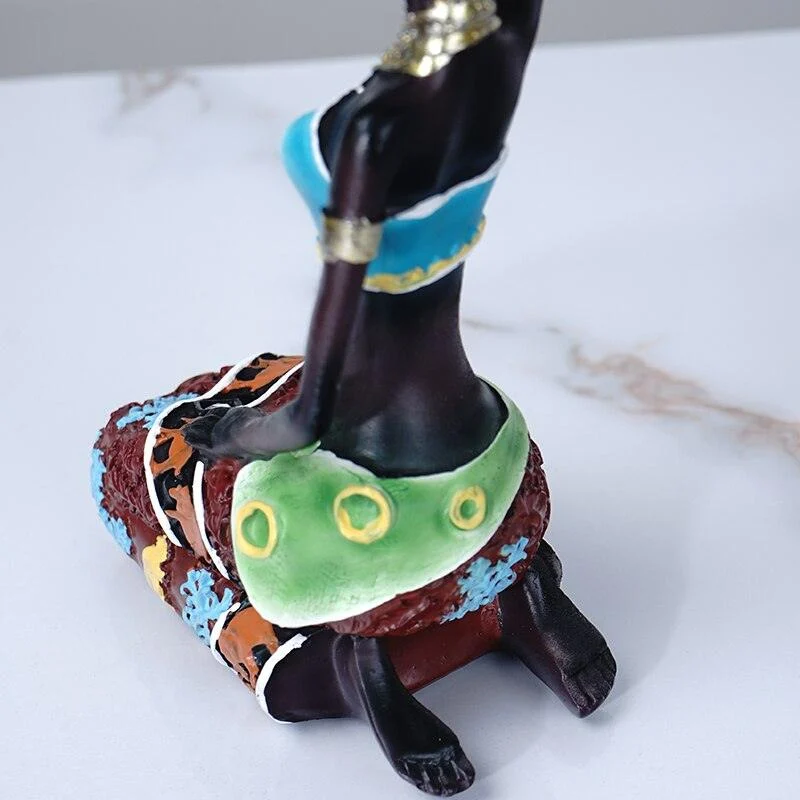 African_Women_Candle_Holder_Sculpture_-_-4122012 African Women Candle Holder Sculpture -