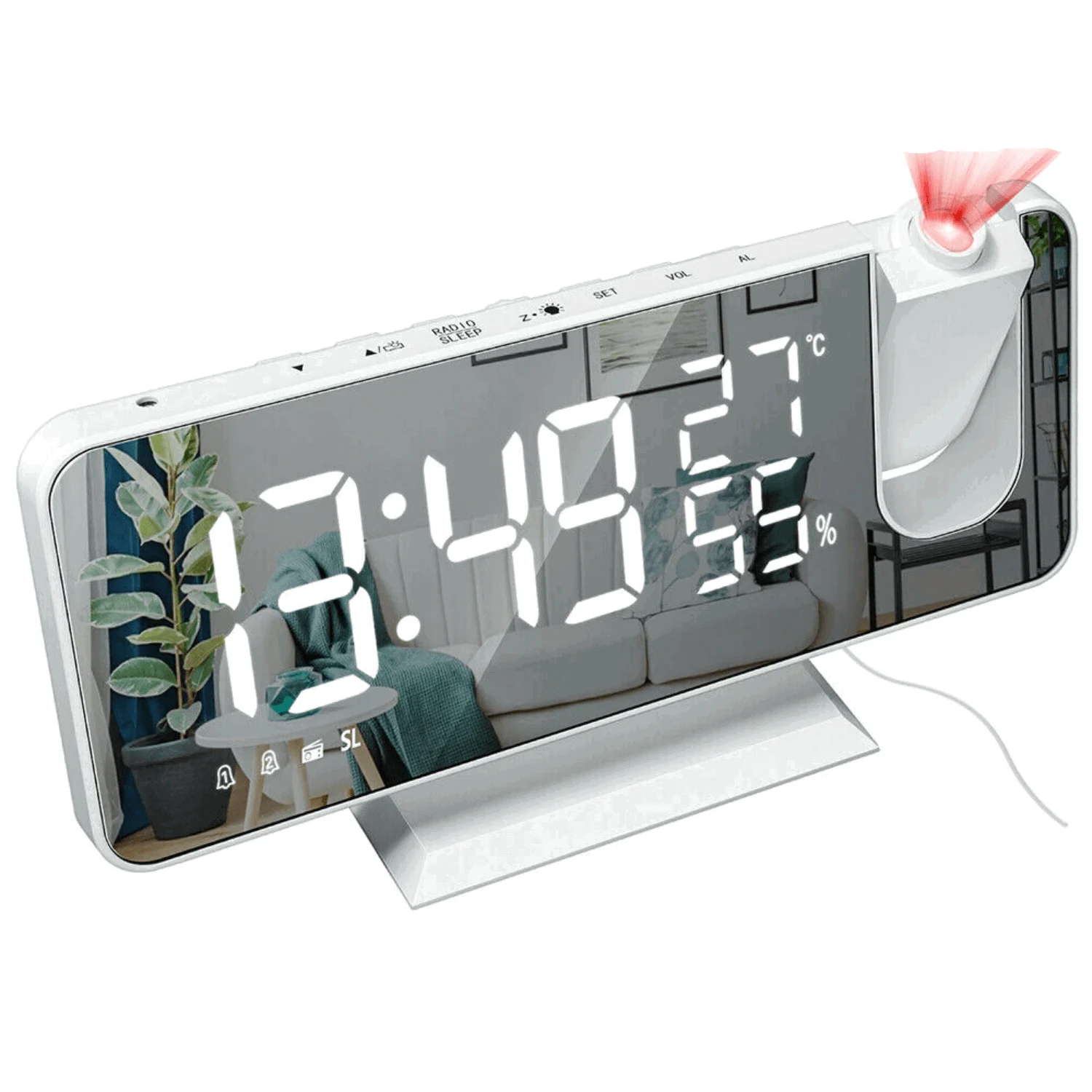 Alarm clock - LumiPro - LED Screen - USB Charger - - #tag1#