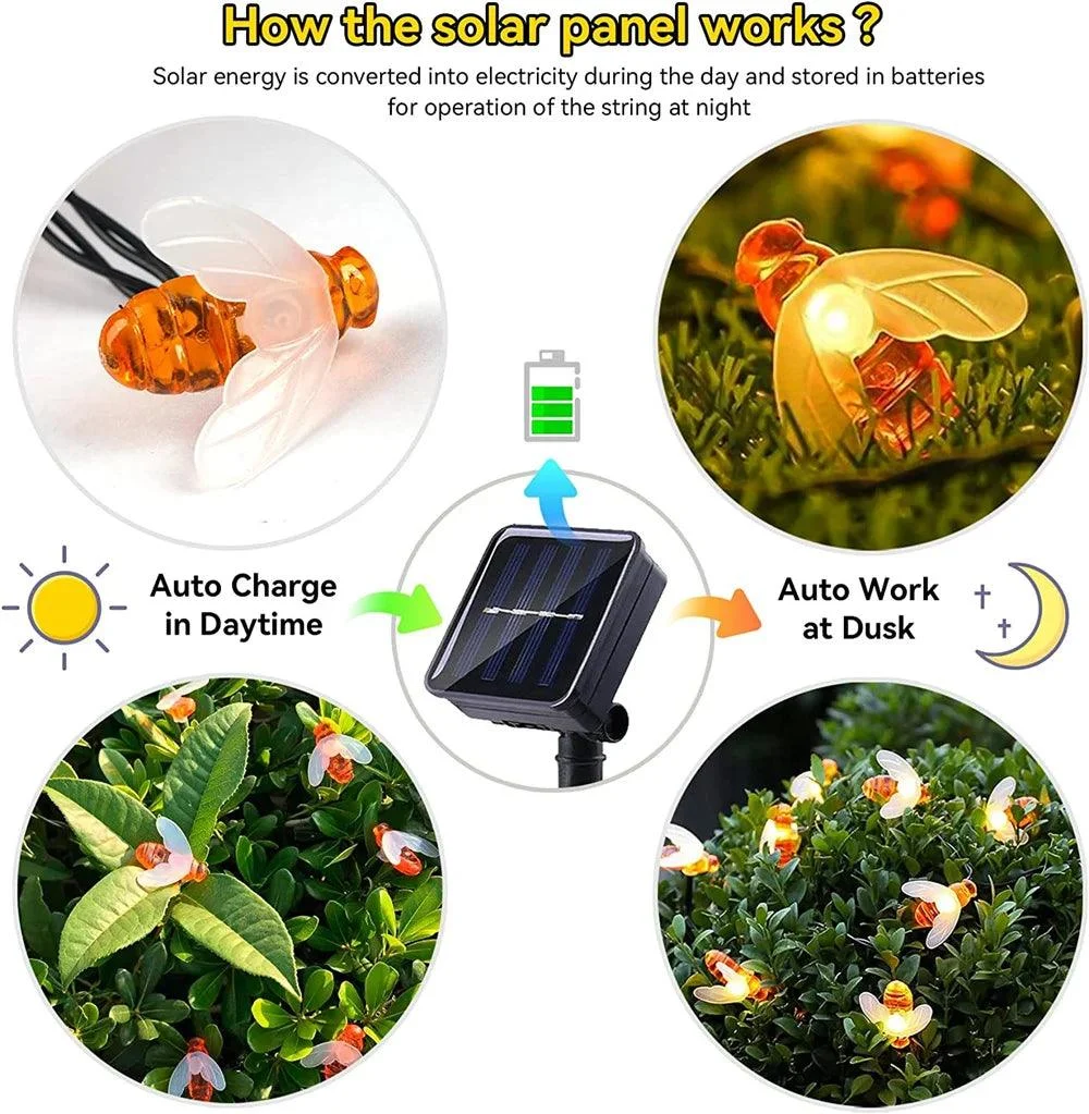Allilit Solar String Light 20 Led Cute Bee Outdoor Wedding Garden Patio Party Christmas Tree Honeybee.jpg F357934f 6e79 4ee4 921b 7358fde73c92